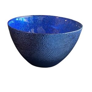 Textured Cobalt Blue Decorative Bowl